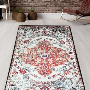 TEPPI Adobe gulvtæppe, rektangulær - multifarvet polyester chenille (160x230)