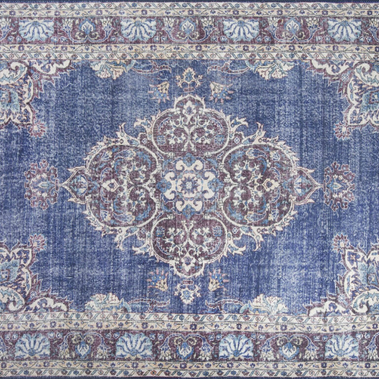 TEPPI Blues gulvtæppe, m. mønster, rektangulær - multifarvet polyester (230x330)