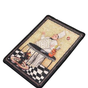 TEPPI Chef gulvtæppe m. mønster, rektangulær - multifarvet polyester (40x60)