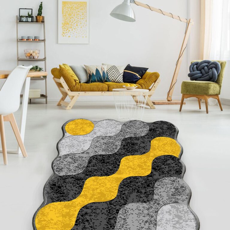 TEPPI Circle Hall gulvtæppe, m. mønster, rektangulær - multifarvet polyester (80x150)