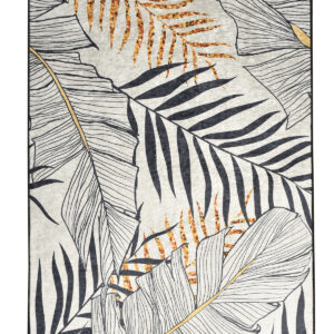 TEPPI Herbal gulvtæppe m. mønster, rektangulær - multifarvet polyester (140x190)