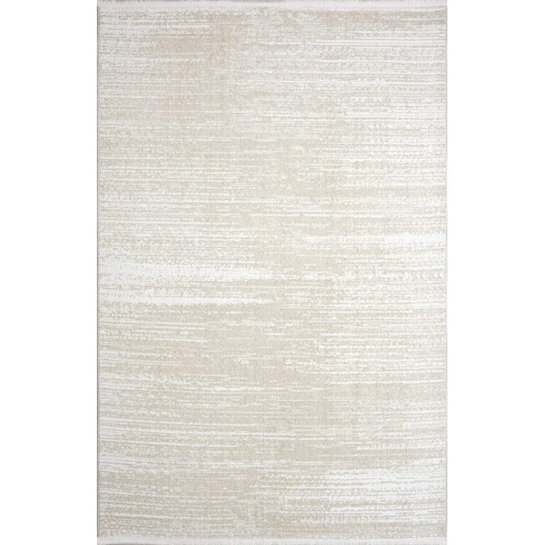 TEPPI Jasmine 1452 gulvtæppe, rektangulær - beige og hvid polyester (120x170)