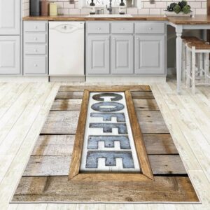 TEPPI Wookece217 gulvtæppe m. 3D print, rektangulær - multifarvet polyester (50x80)