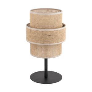 TK Calisto bordlampe - natur jute og sort metal