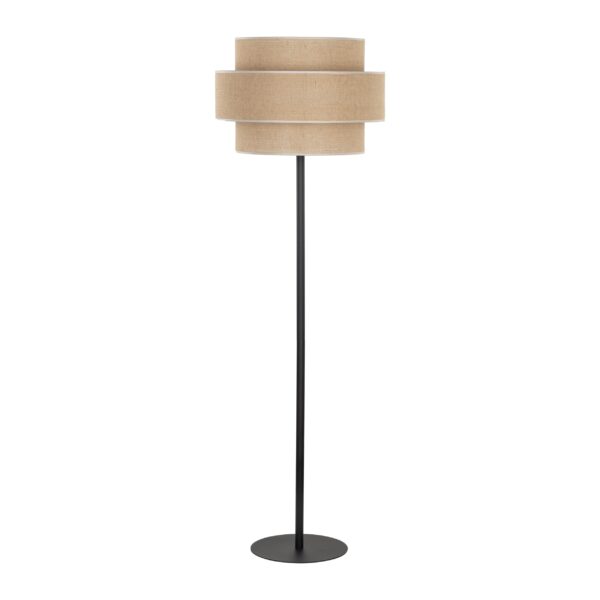 TK Calisto gulvlampe - natur jute og sort metal