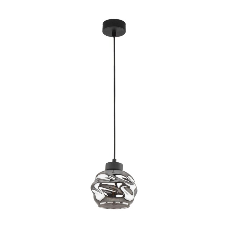 TK Zulia loftlampe - glas og sort metal