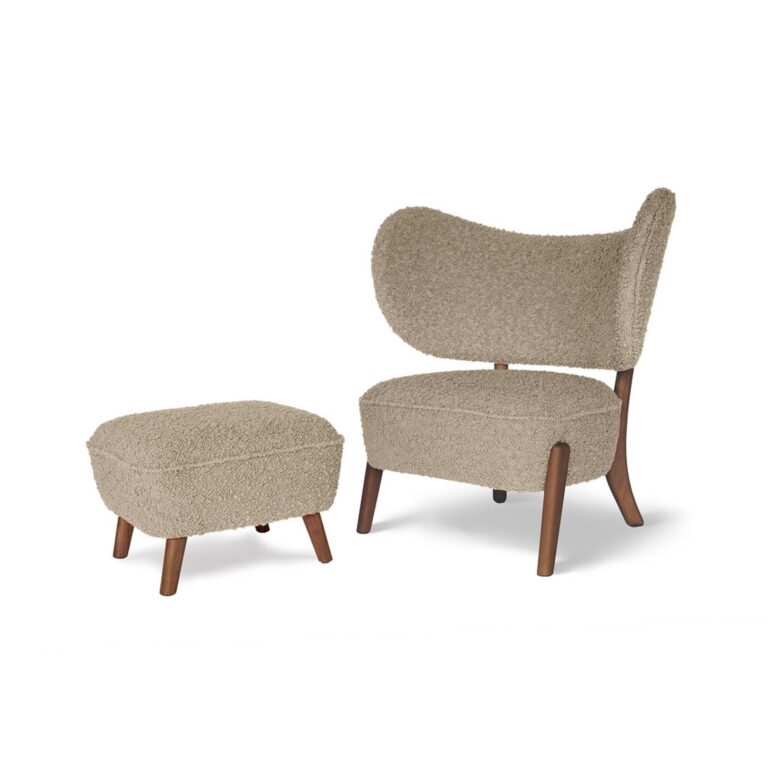 TMBO Lænestol Med Puf Nobilis/Taiga Taupe/Røget Eg
