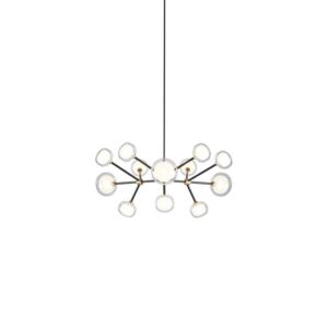 TOOY Nabila 552.12 Pendel Mat Sort/Børstet Messing med Klar Glas