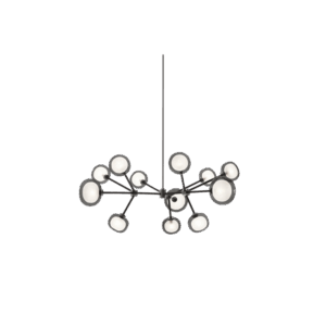 TOOY Nabila 552.12 Pendel Mat Sort/Sort Krom med Røget Glas