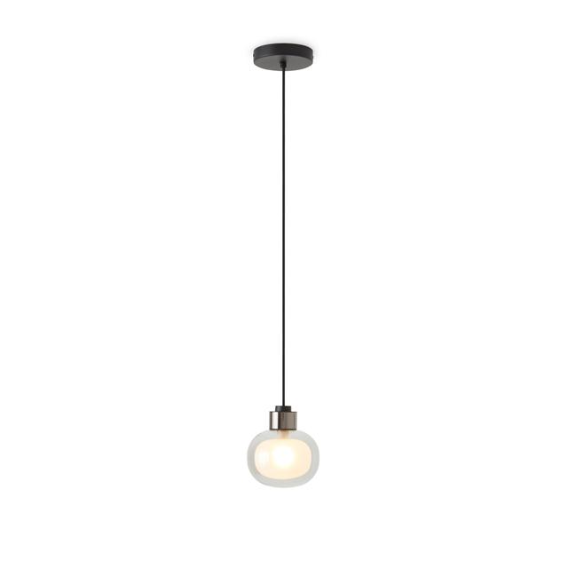 TOOY Nabila 552.22L Pendel Sort/Sort Krom/Røget Glas