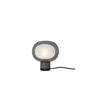 TOOY Nabila 552.36 Bordlampe Mat Sort/Sort Krom med Røget Glas