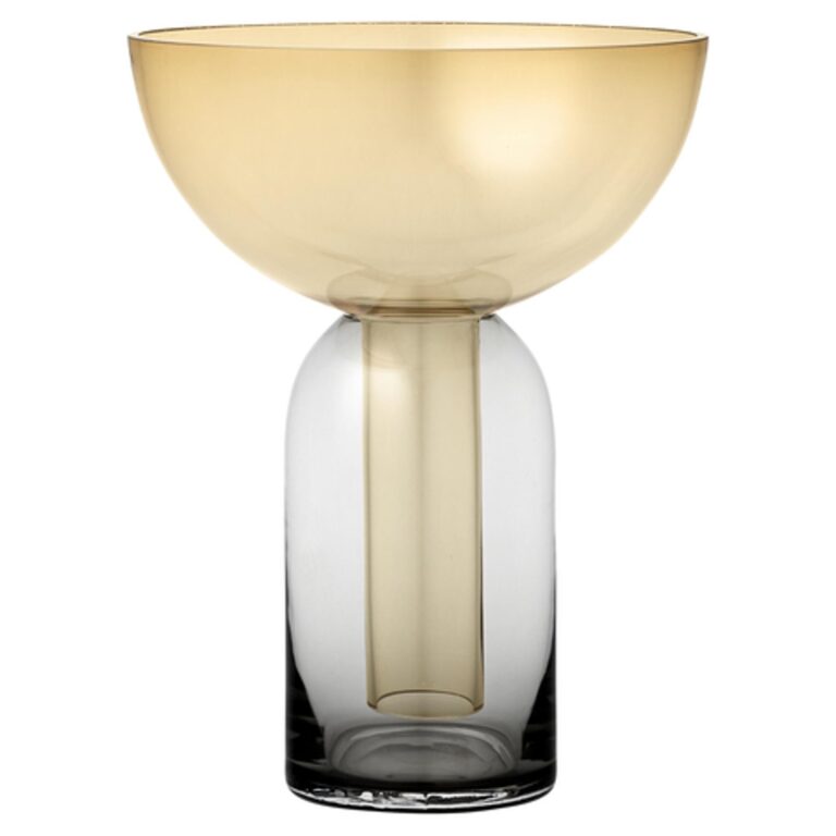 TORUS Vase H19 Sort/Amber