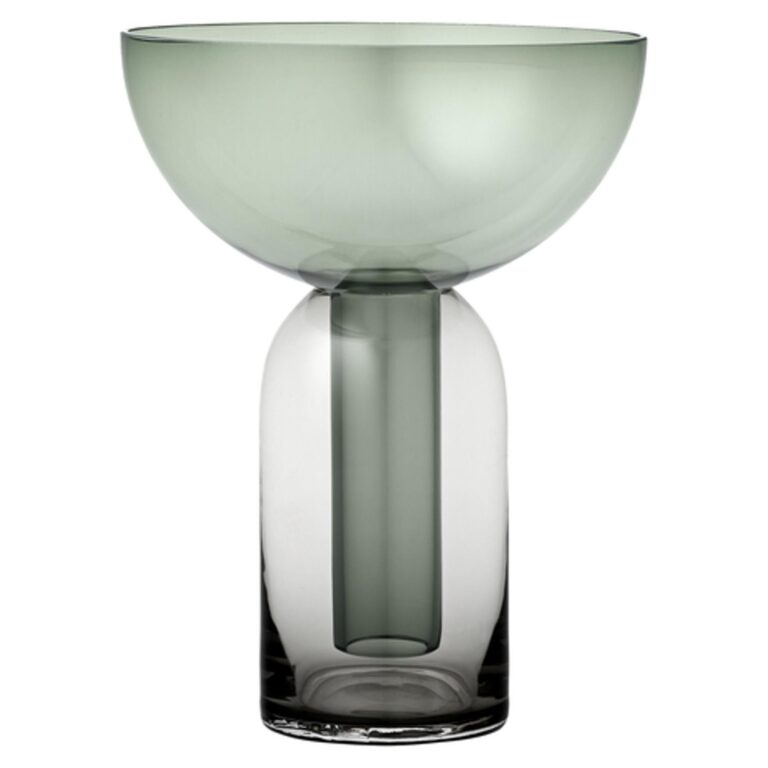 TORUS Vase H19 Sort/Forest