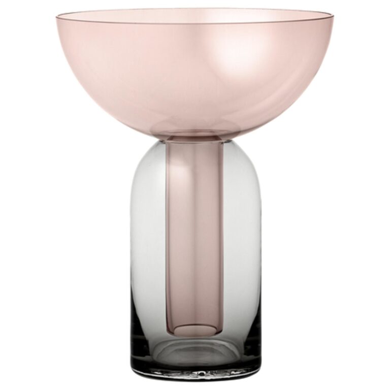 TORUS Vase H19 Sort/Rose
