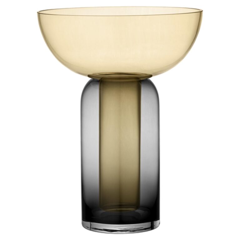 TORUS Vase H33 Sort/Amber