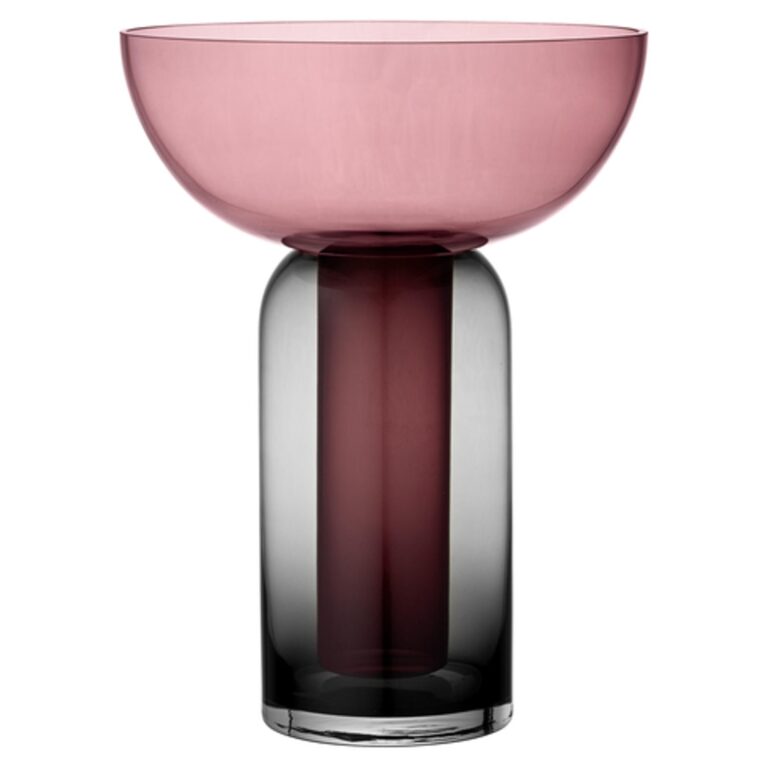 TORUS Vase H33 Sort/Rose