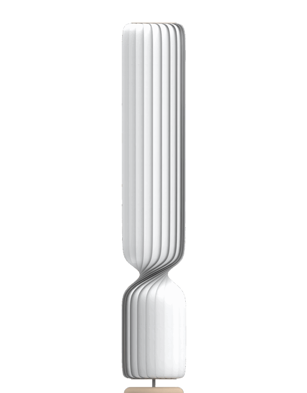 TR41 gulvlampe, PC Nonwoven/hvid 147 x 25 cm