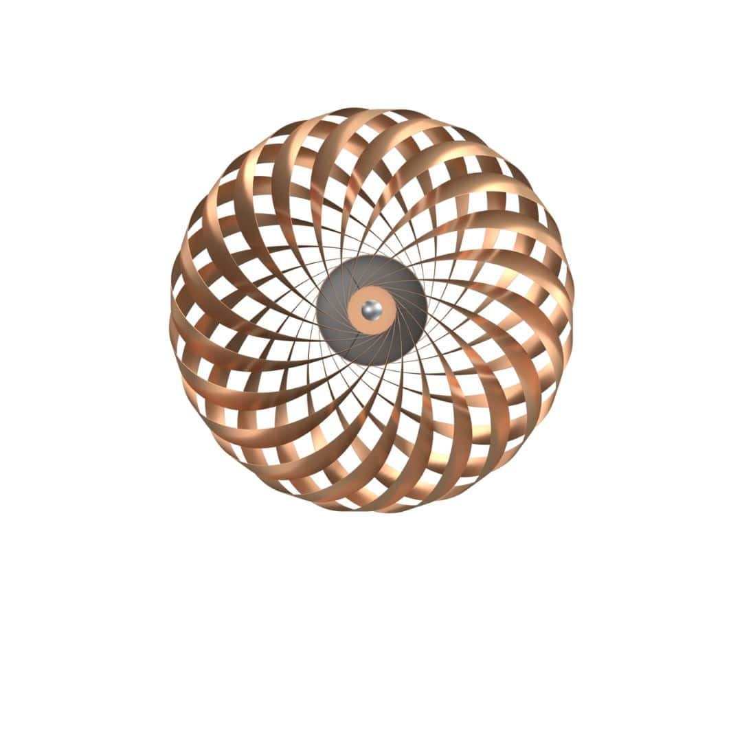 TR5 Væglampe Kobber Børstet Aluminium Ø60 - Tom Rossau