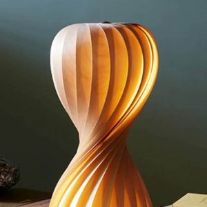 TR7 bordlampe, birk/natur, 25 x 60 cm