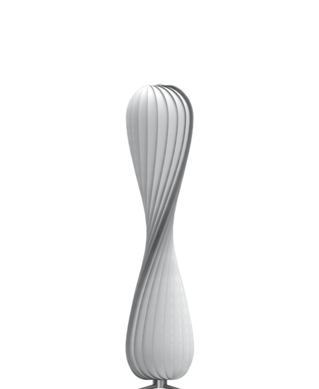 TR7 gulvlampe, plastik/hvid, 25 x 117 cm