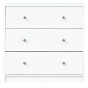 TVILUM May kommode - hvid træ, m. 3 skuffer