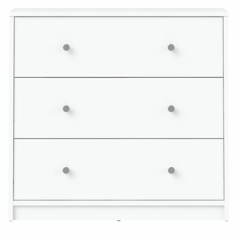 TVILUM May kommode - hvid træ, m. 3 skuffer