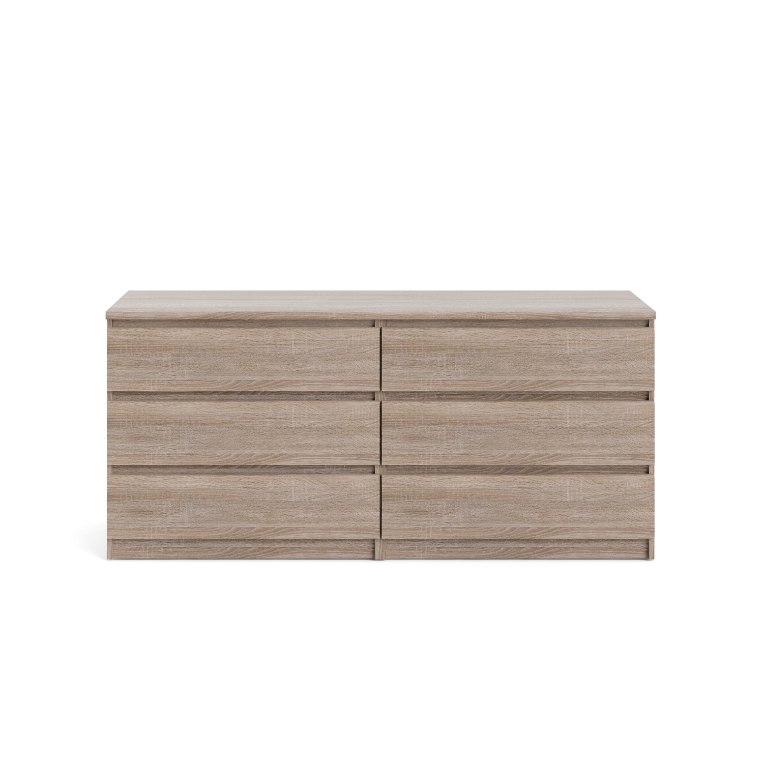 TVILUM Naia kommode - trøffel natur træ, m. 6 skuffer