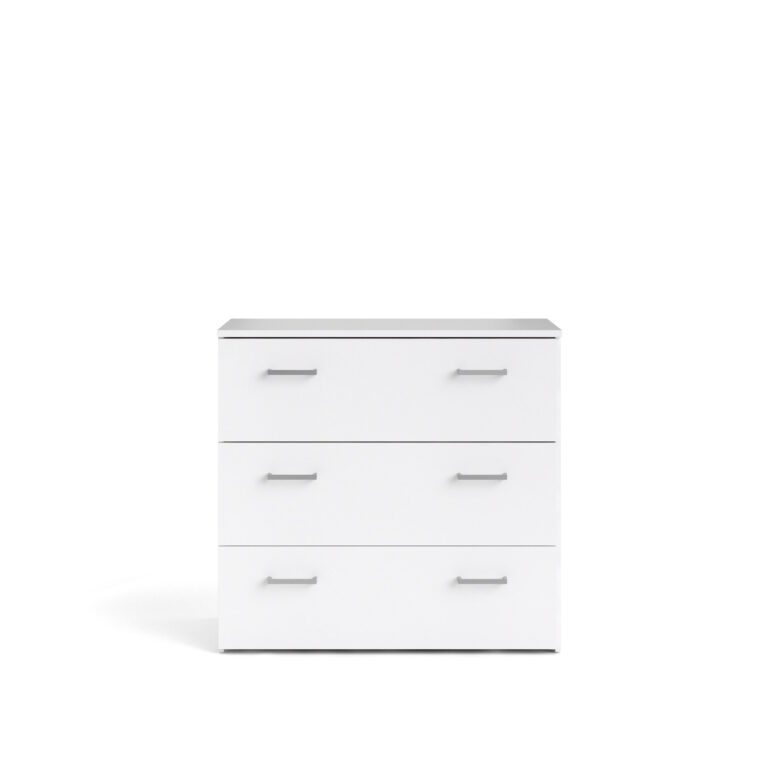 TVILUM Space kommode - hvid træ, m. 3 skuffer