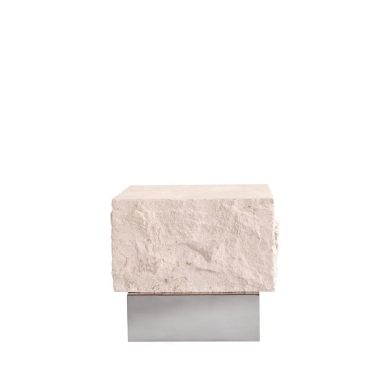 Temple Sofabord Lav Krom/Limestone