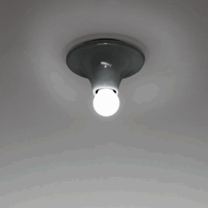 Teti væglampe / loftlampe, transparent grafit grå