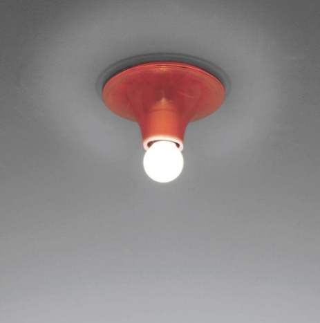 Teti væglampe / loftlampe, transparent orange