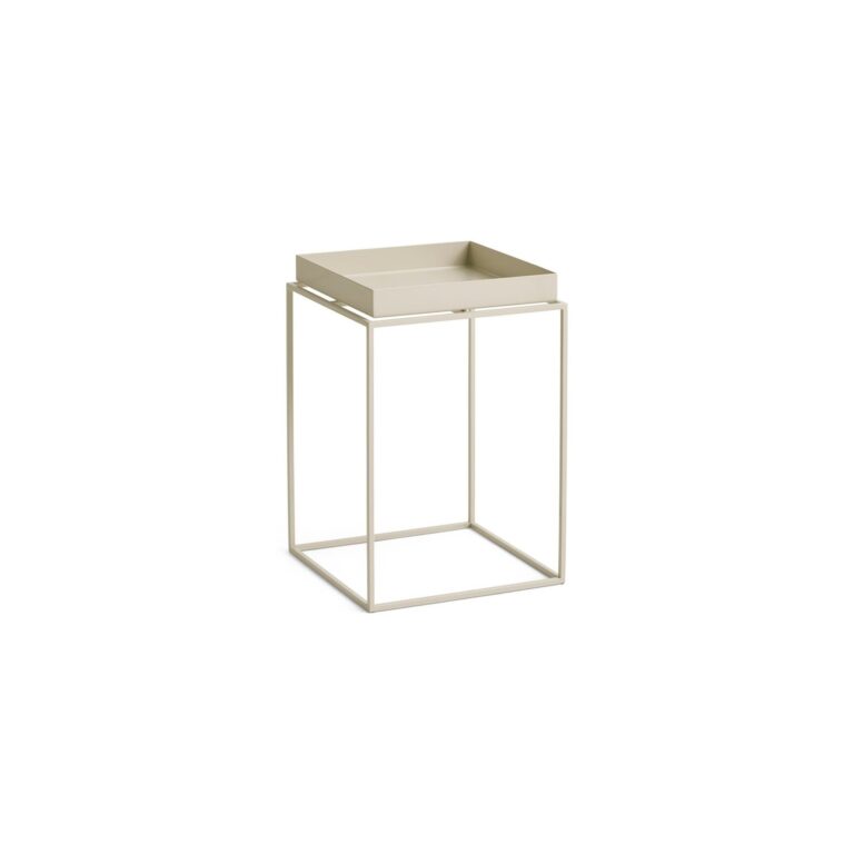 Tray Sofabord Høj Varm Beige/Stål