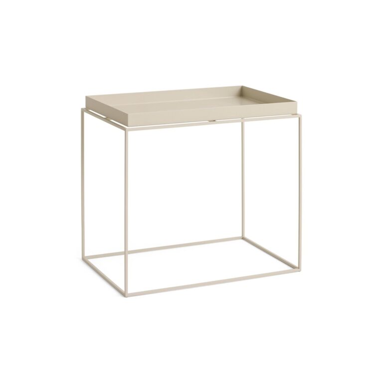 Tray Sofabord Stor Varm Beige/Stål