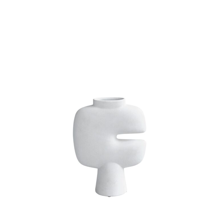 Tribal Vase Medium Bone White