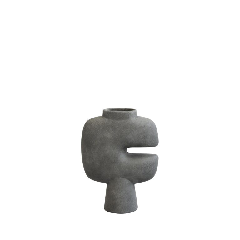 Tribal Vase Medium Mørkgrå