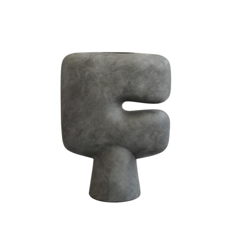 Tribal Vase Stor Mørkgrå