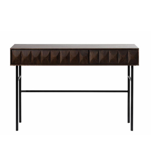 UNIQUE FURNITURE Latina konsolbord, m. 2 skuffer - espresso eg og sort metal (117x39)