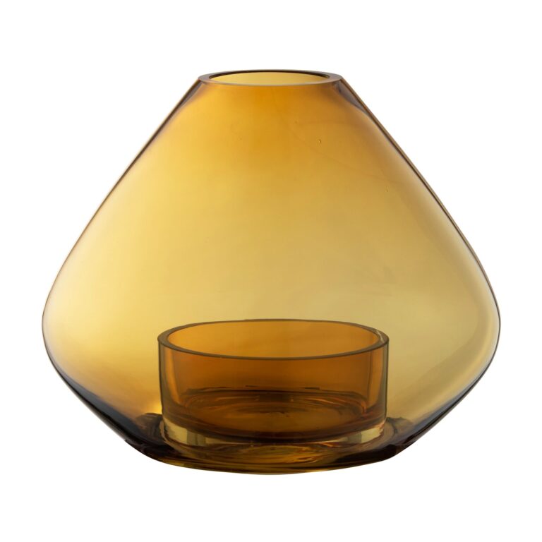UNO Lanterne/Vase Amber H21 cm