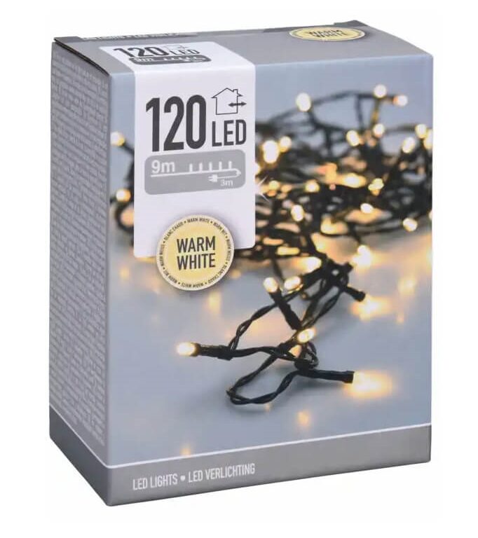 Udendørs lyskæde med 120 LED-lys