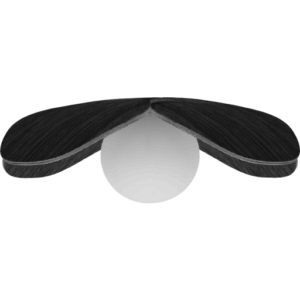 Umage Forget Me Not lampeskærm, sort træ, Ø19 cm