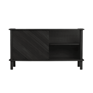 Umage Italic Kabinet 1x1 Døre Sort Eg/Glas