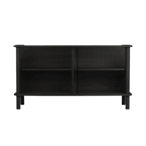 Umage Italic Kabinet 2x Døre Sort Eg/Glas