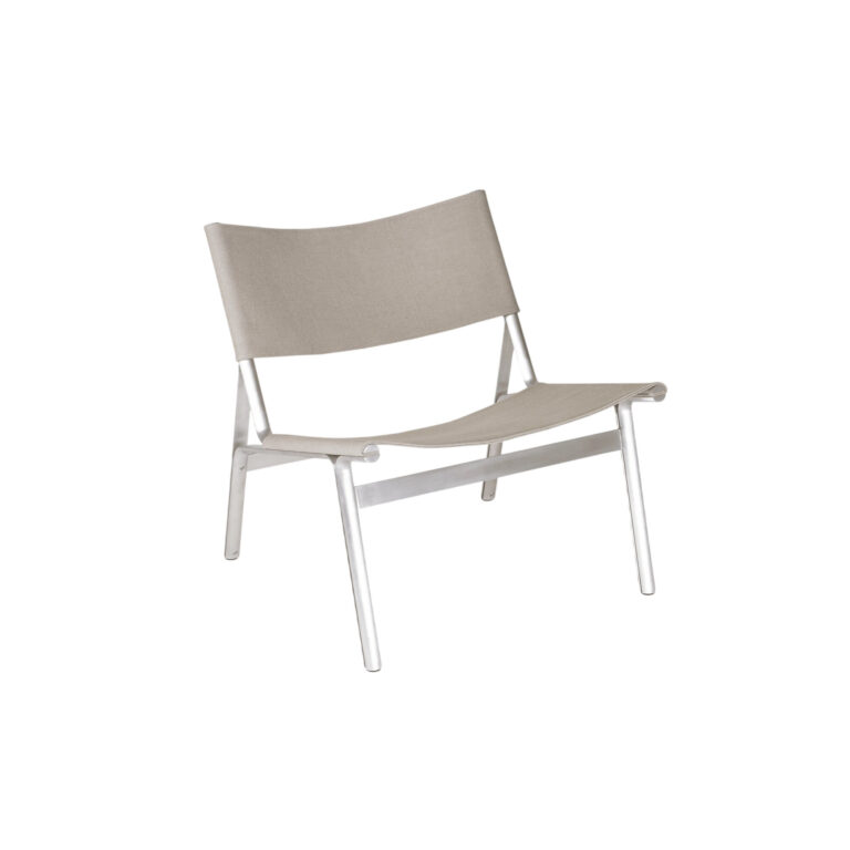 Union Easy Loungestol Aluminum/Sandstone Linen