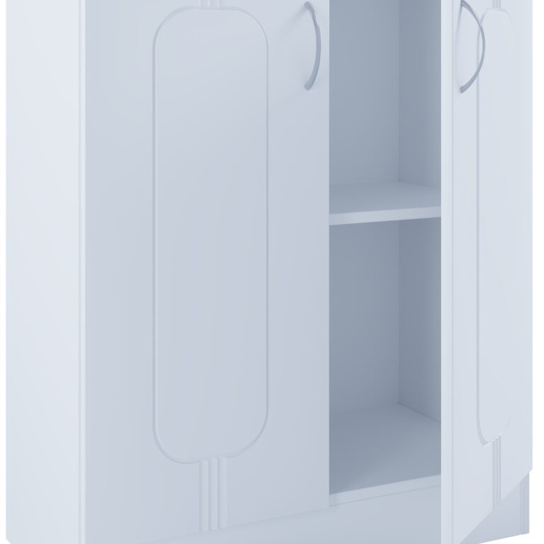 VCM NORDIC Balia 2 døre kommode, m. 2 låger og 1 hylde - hvid træ