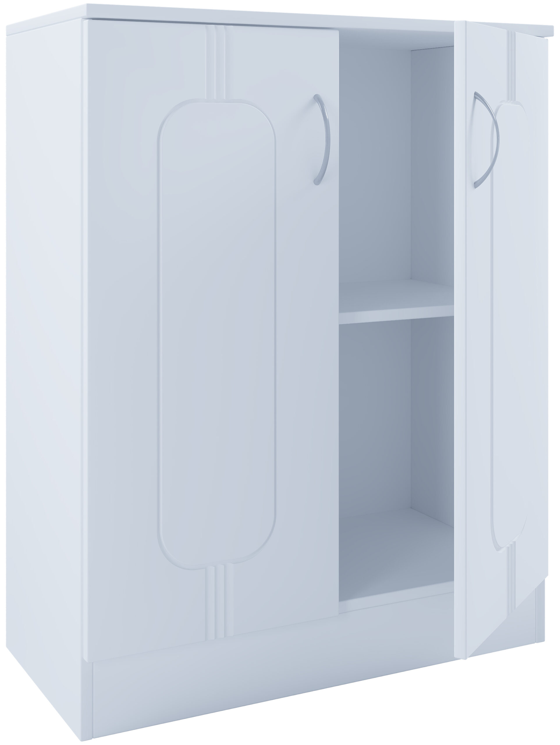 VCM NORDIC Balia 2 døre kommode, m. 2 låger og 1 hylde - hvid træ