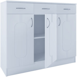 VCM NORDIC Balia kommode, m. 3 låger og 3 skuffer - hvid træ