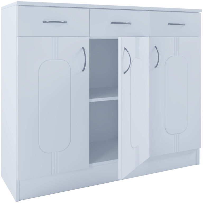 VCM NORDIC Balia kommode, m. 3 låger og 3 skuffer - hvid træ