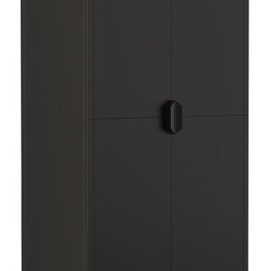 VCM NORDIC Flokas XL skab, m. 2 låger og 3 hylder - sort stål