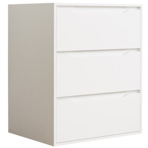 VCM NORDIC Malira L kommode, m. 3 skuffer - hvid træ