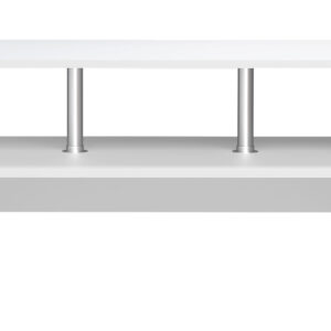 VCM NORDIC Maliso L sofabord, m. 1 hylde - hvid træ (90x60)